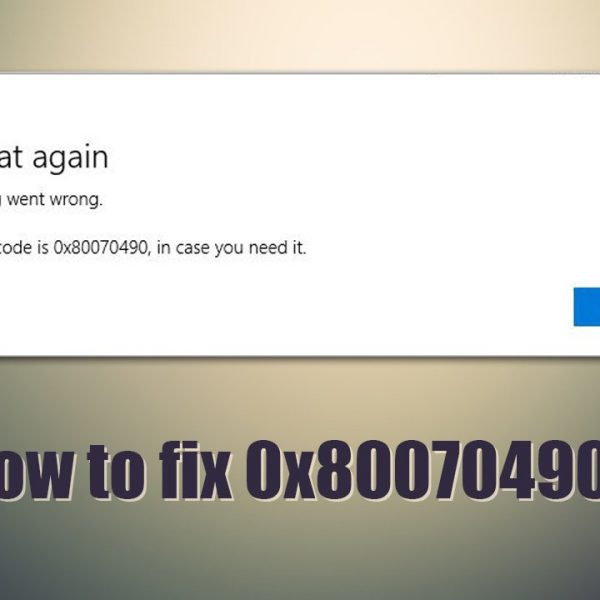 Error 0x80070490